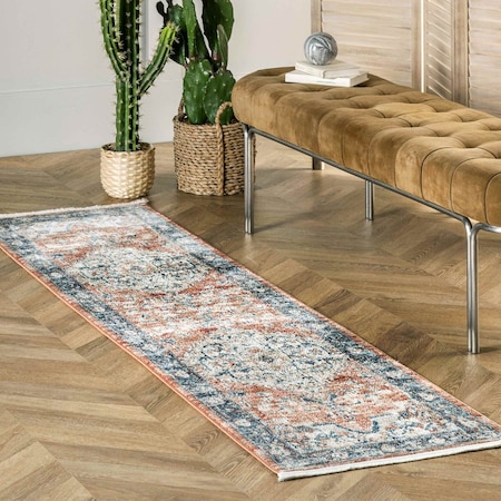 Nuloom Zara Vintage Medallion Area Rug 2ft 6in x 6ft KKSL05A-2606